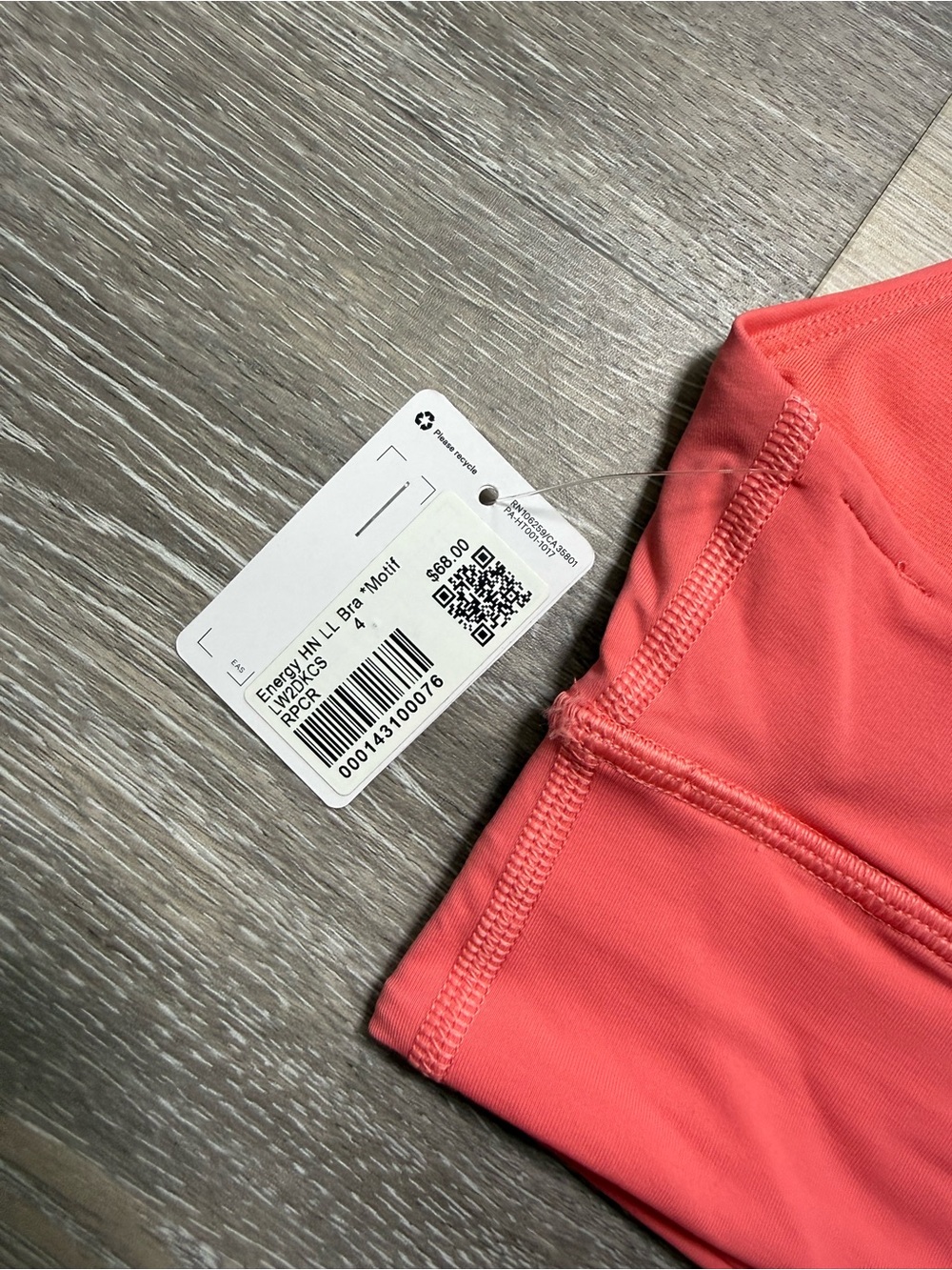 Lululemon Energy High-Neck Longline Bra - Raspberry Cream - Picture 4 of 4